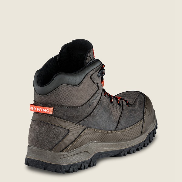 Red Wing Hiking Boots Trbo - 5-inch Waterproof Safety Toe - Grey Brown - Mens CMT375981